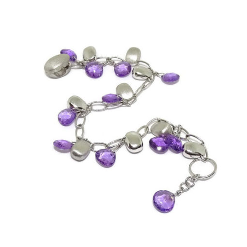 Pulsera amatista fina  y oro - Imagen 4