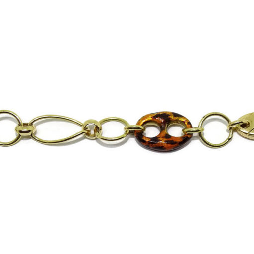Pulsera calabrote oro y leopardo - Imagen 4