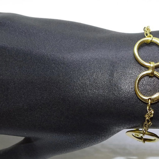 Pulsera eslabón círculos oro - Imagen 2