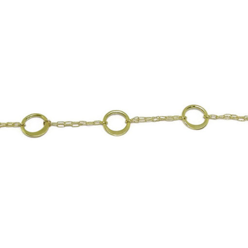 Pulsera eslabón círculos oro - Imagen 3