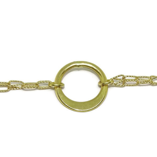 Pulsera eslabón círculos oro - Imagen 5
