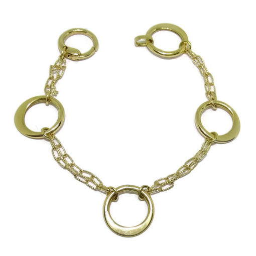 Pulsera eslabón círculos oro