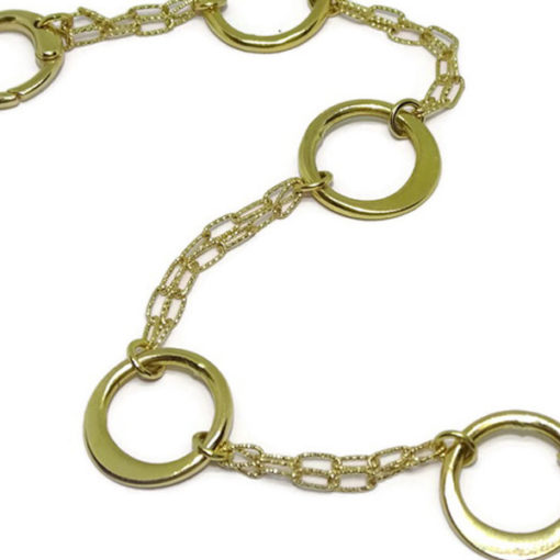 Pulsera eslabón círculos oro - Imagen 9