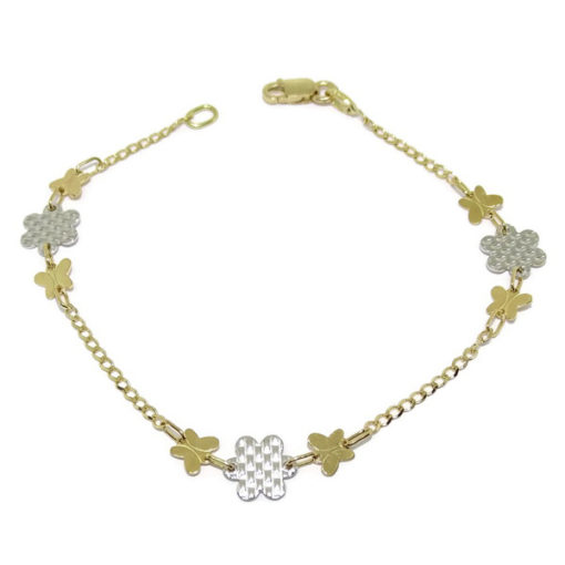 Pulsera bicolor mariposas