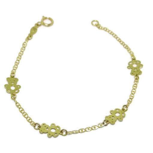Pulsera osos oro