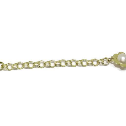 Pulsera placa niña y perlas - Imagen 5