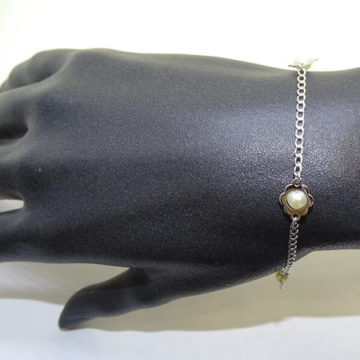 Pulsera niña flor y oro - Imagen 2