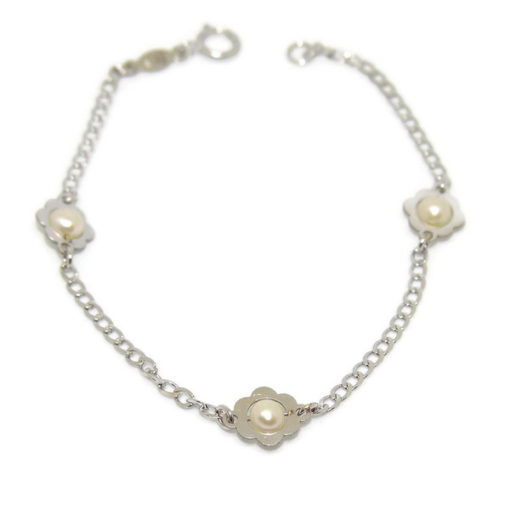 Pulsera niña flor y oro