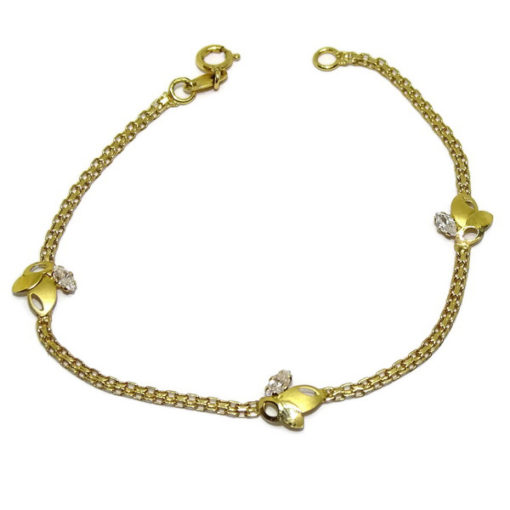 Pulsera comunión circonitas ovaladas