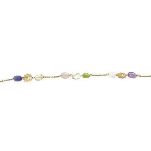 Pulsera mariquita y piedra de color niña - Imagen 3