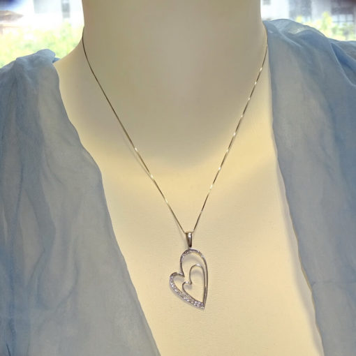 colgante corazón grande con cadena - Imagen 2
