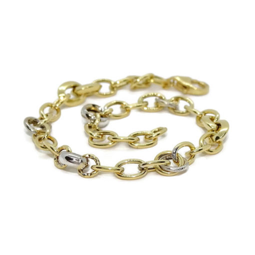 Pulsera bicolor oro - Imagen 7