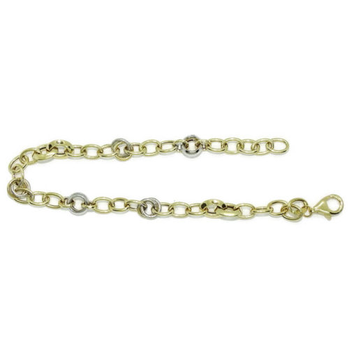 Pulsera bicolor oro - Imagen 5