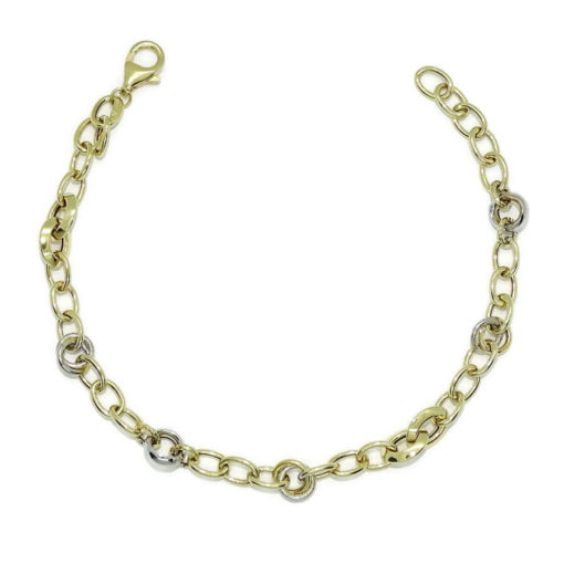 Pulsera bicolor oro - Imagen 4