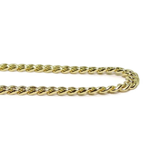 cadena de oro amarillo de 18k modelo barbada de 60cm de larga y 3mm de ancha - Imagen 4