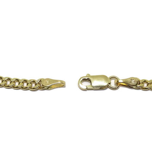 cadena de oro amarillo de 18k modelo barbada de 60cm de larga y 3mm de ancha - Imagen 5