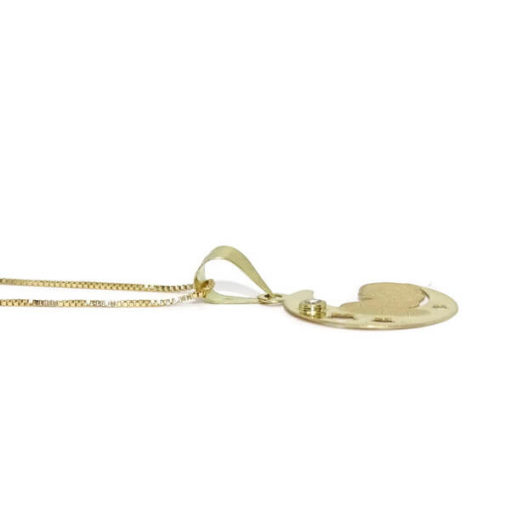 colgante con cadena para mama de oro bebe en la luna - Imagen 3