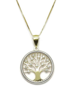 árbol de la vida bicolor con cadena