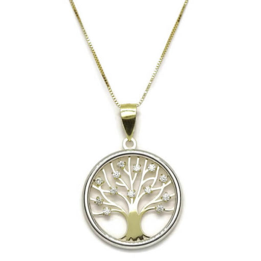 árbol de la vida bicolor con cadena