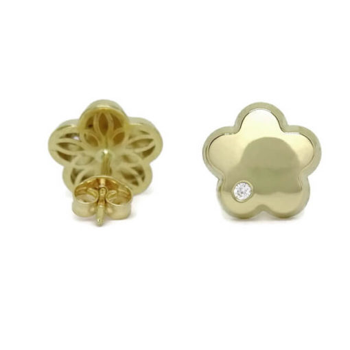 pendientes presión flor de 1,00cm - Imagen 4