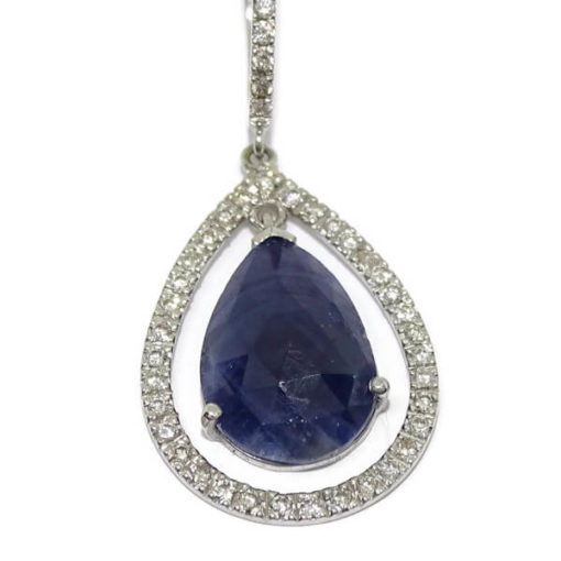 Pendientes zafiros y diamantes - Imagen 4