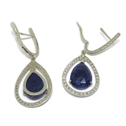 Pendientes zafiros y diamantes - Imagen 6