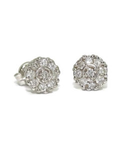 Pendientes flor diamantes 0,36cts