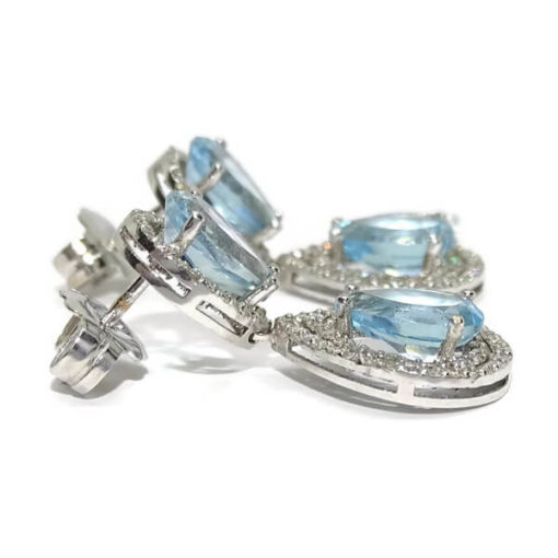 Pendientes topacios y diamantes - Imagen 3
