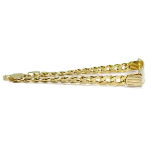 Pulsera de oro con placa para hombre - Imagen 7