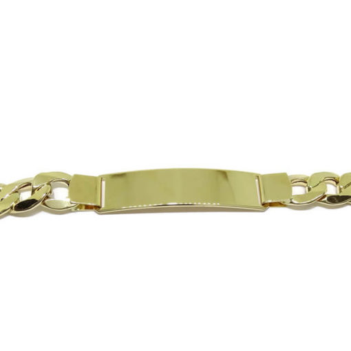 Pulsera oro grande con placa 1.00 cm de ancha. - Imagen 3
