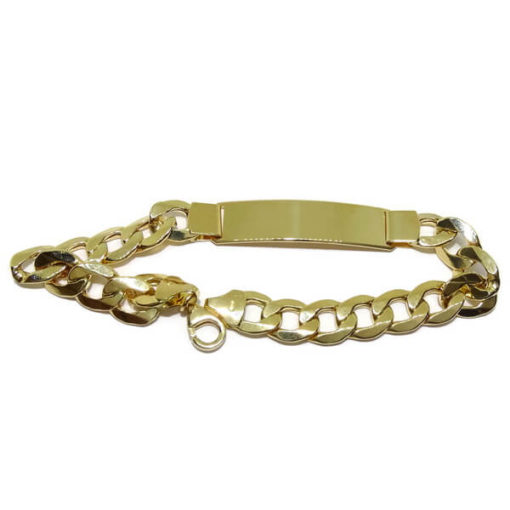 Pulsera oro grande con placa 1.00 cm de ancha. - Imagen 7