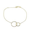 Pulsera 2 círculos oro karma 2 anillas cierre