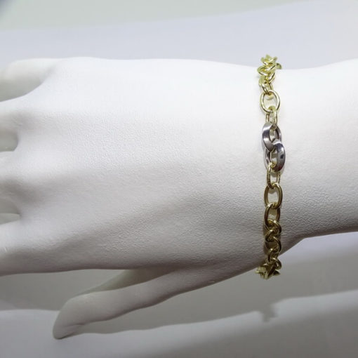 Pulsera bicolor oro - Imagen 2