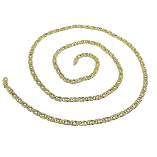 cadena oro amarillo para hombre de 60cm