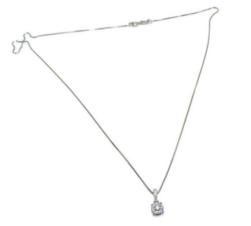 collar diamantes 0,18cts y oro blanco - Imagen 5
