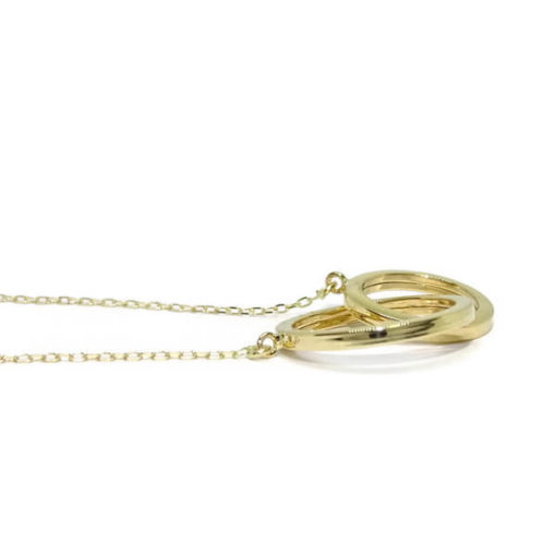 Collar doble alianza oro - Imagen 3