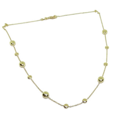Collar con pepitas de oro de 45cm