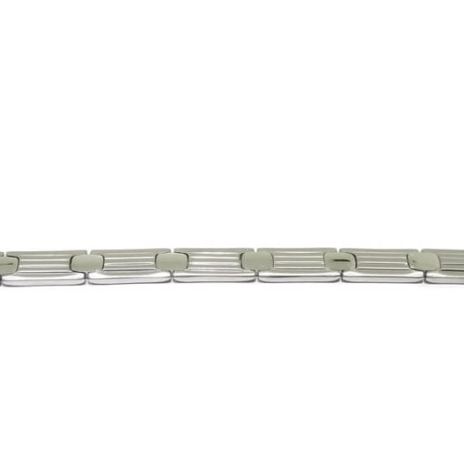 Pulsera mujer y hombre oro blanco 18k fuerte - Imagen 6