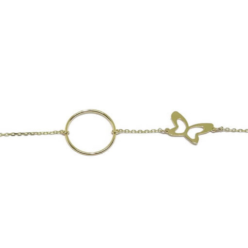 Pulsera niña/mujer karma y mariposa oro - Imagen 3