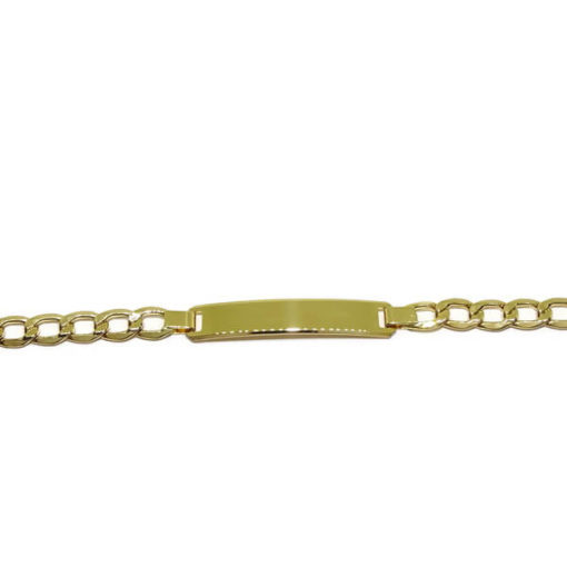 Pulsera para niño con placa personalizable oro - Imagen 3