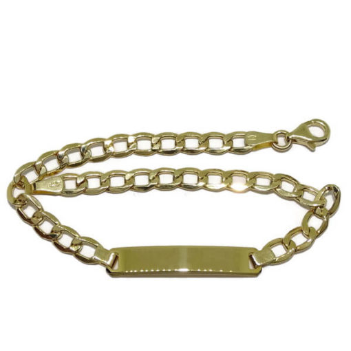 Pulsera para niño con placa personalizable oro - Imagen 6