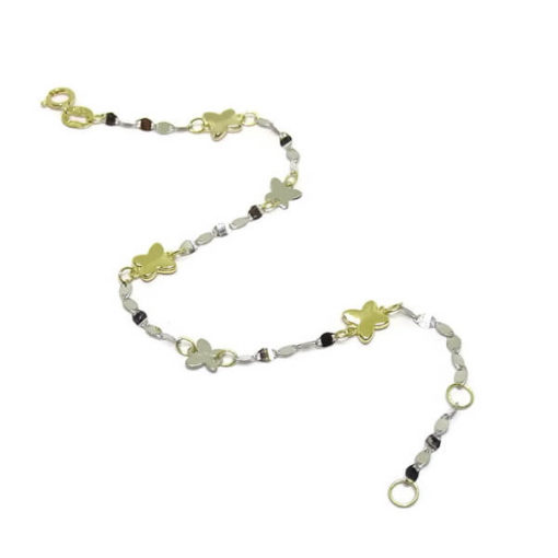 Pulsera para niña bicolor con mariposas - Imagen 3