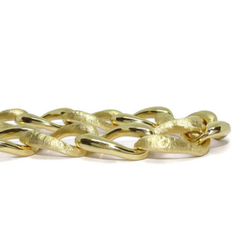 Pulsera eslabones muy grandes mujer oro - Imagen 3