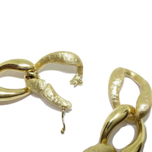 Pulsera eslabones muy grandes mujer oro - Imagen 4