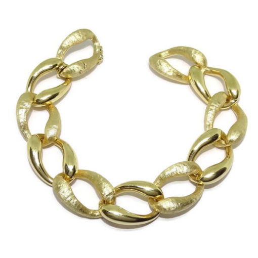 Pulsera eslabones muy grandes mujer oro