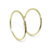 Pendientes aros muy grandes mujer de 3mm por 5.5cm. 5.10gr de oro de 18k
