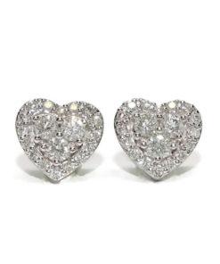 Pendientes  corazón 0,73cts de diamantes