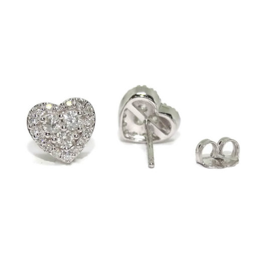 Pendientes  corazón 0,73cts de diamantes - Imagen 5