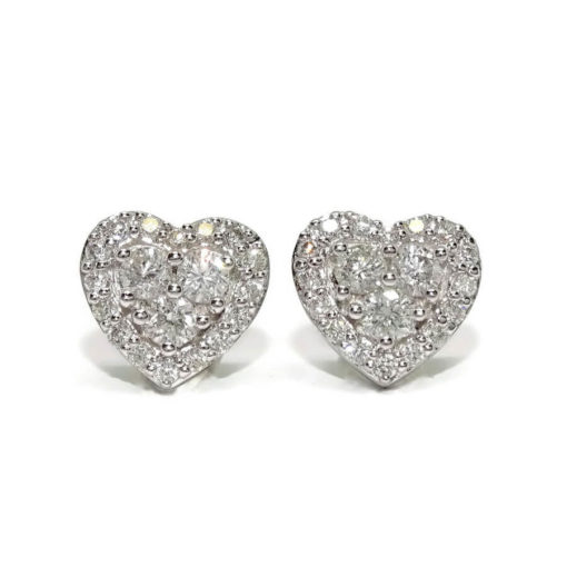 Pendientes  corazón 0,73cts de diamantes