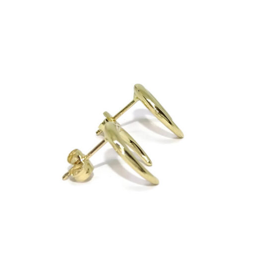 Pendientes cuerno oro media luna - Imagen 4